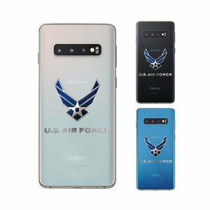 Galaxy S10 ( SC-03L / SCV41) ギャラクシー スマホ ケース ハード カバー 空軍7 米軍 ミリタリー USAF クリアデザイン