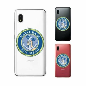 Galaxy A21 SC-42A ギャラクシー スマホ ケース ハード カバー 海軍2 米軍 ミリタリー USN US NAVY クリアデザイン