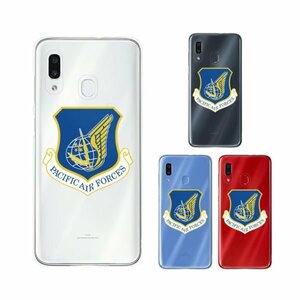 au Galaxy A30 SCV43 ギャラクシー スマホ ケース ハード カバー 空軍10 米軍 ミリタリー USAF クリアデザイン