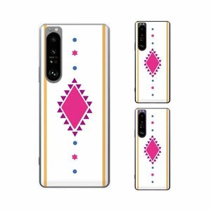 Xperia 1 III ( SO-51B / SOG03 ) エクスペリア スマホ ケース ハード カバー オルテガ柄4 チマヨ柄 ネイティブ アメリカン