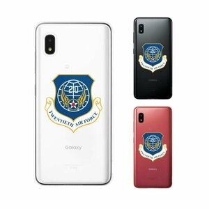 Galaxy A21 SC-42A ギャラクシー スマホ ケース ハード カバー 空軍6 米軍 ミリタリー USAF クリアデザイン