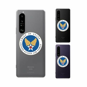 Xperia 1 III ( SO-51B / SOG03 ) エクスペリア スマホ ケース ハード カバー 空軍3 米軍 ミリタリー USAF クリアデザイン