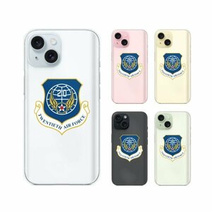 iPhone 15 / 14 / 13 / 12 / SE / 11 / XS / XRスマホ ケース カバー 空軍6 米軍 ミリタリー USAF クリアデザイン