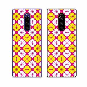 Xperia 1 SO-03L / SOV40 / 802SO スマホ ケース ハード カバー 和柄9 花柄 ピンク