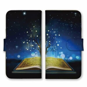 多機種対応 手帳型 スマホ ケース カバー iPhone15 AQUOS Galaxy Xperia クリスマス book 星雲