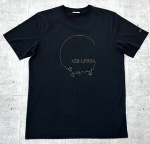 Columbia OMNI-WICK キャンプイラスト 吸湿 速乾 Tシャツ　　コロンビア オムニウィック ドライ素材 良デザイン 半袖 ブラック 柳9642