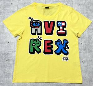 AVIREX × BOXER JUNTARO コラボ 半袖 Tシャツ レディース　　アヴィレックス ボクサージュンタロー ポップデザイン 星条旗 キッズ 柳9660