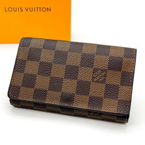 【美品】新型モデル LOUIS VUITTON ルイヴィトン ダミエ ポルトフォイユ トレゾール 折り財布