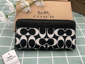 コーチ COACH 財布 長財布 プレゼント ギフト ロゴ 新品未使用 シグネチャー 贈り物 ウォレット ブランド レザー メンズ レディース C338