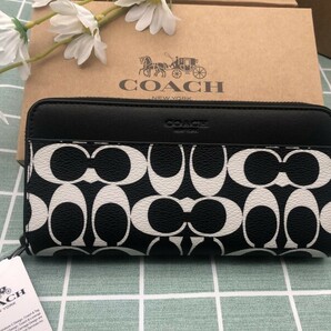 コーチ COACH 財布 長財布 プレゼント ギフト ロゴ 新品 未使用 シグネチャー 贈り物 ウォレット ブランド レザー メンズ レディース A338