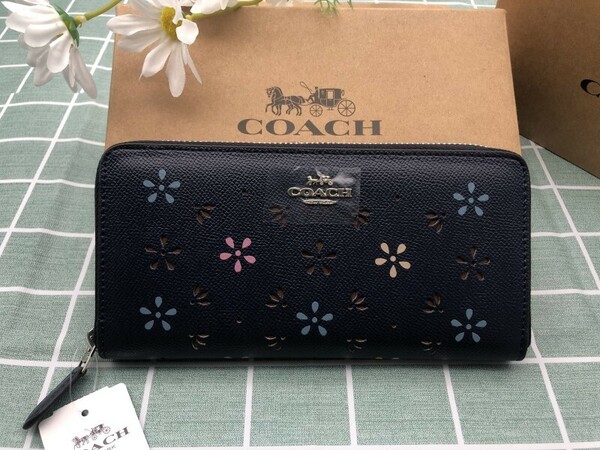 COACH コーチ 財布 長財布 プレゼント ブランド 小銭入れあり シグネチャー キャンバス 花柄 レディース レザー 新品 ウォレット A148