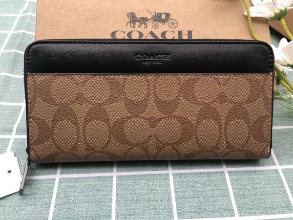 コーチ COACH 財布 長財布 メンズ レディース 新品未使用 プレゼント ロゴ シグネチャー ギフト レザー ウォレット 贈り物 ブランド C293