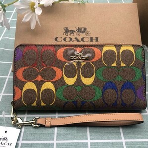 COACH 長財布 コーチ 財布 レディース メンズ プレゼント 贈り物 レザー ウォレット 新品未使用 ブランド ギフト ロゴ シグネチャーA138