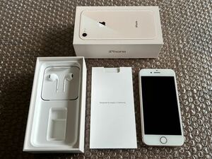 ☆ワンオーナー・美品 Apple iPhone8 ピンクゴールド 256GB NTT docomo購入 ※バッテリー・液晶パネル交換済み※USBケーブル・コネクタ欠品