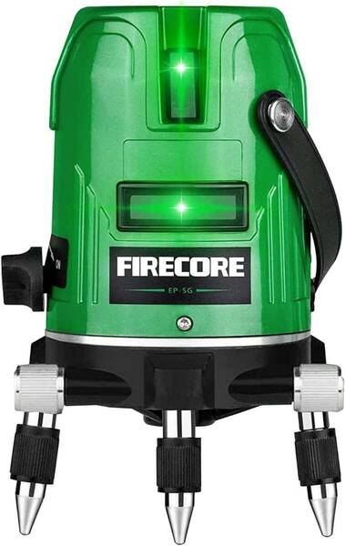 Firecore レーザー墨出し器 5ライングリーンレーザー レーザー安全基準：クラス2 出力:1mW以下