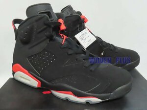 新品 28cm NIKE AIR JORDAN 6 RETRO 384664-060 BLACK/INFRARED 2019年製 エア ジョーダン 6 レトロ ブラック×インフラレッド ナイキ