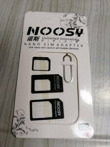 □■SIMカード変換アダプター ピン付 4点セット [Nano SIM MicroSIM 変換アダプタ ]