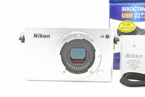 【美品】NIKON ニコン ミラーレス一眼 Nikon1 J4 シルバー J4HPLKSL ボディのみ #LE2024310