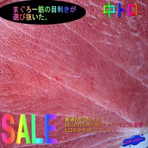 食通が唸る極上品「中トロ340g」天然物、山陰境港産- 脂の乗りはホボ大トロ-