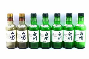 ●SUNTORY サントリー 白州 山崎 空ボトル 空きビン ミニボトル 180ml 7本セット まとめ売り【10946332】