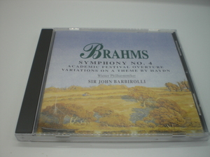 1CD　ブラームス：交響曲第4番、大学祝典序曲、ハイドン変奏曲　バルビローリ/ウィーン・フィル　1967－90年　オランダ盤　13前