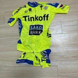 美品　TINKOFF SAXO BANKサイクル　プロ　　チーム　ジャージ　ビブパンツ　靴下　セット