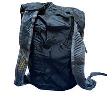 折り畳みリュック　黒　ブラック　 エコバッグ 軽量 防水 登山 アウトドア 多機能 買い物袋_画像9