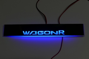 LEDスカッフプレート　Wagon R　青　流れ　ブルー　MH23　wagonR　Suzuki