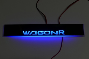 LEDスカッフプレート　ワゴンR　青　流れ　ブルー　MH23　wagonR　スズキ