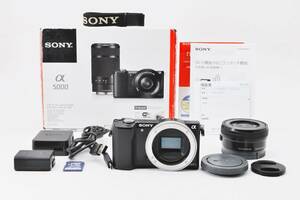 【美品】ソニー SONY α5000 パワーズームレンズキット 《ショット数2454回》Wifi搭載機・SDカード付き 　　　　　MY120507A3025