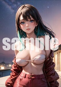 694【A4写真用紙・高画質】オリジナル 美女 イラスト グラビア セクシー アニメ 同人 ポスター フェチ 美人 美乳 美脚 お尻 水着 モデル