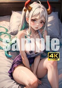 1278【A4写真用紙・高画質】『ワンピース ヤマト』グラビア セクシー アニメ イラスト 同人 美女 ポスター ファンアート AI