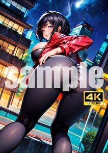 2208【A4写真用紙・高画質】オリジナル 美女 イラスト グラビア セクシー アニメ 同人 ポスター フェチ 可愛い 巨乳 美脚 お尻 AI