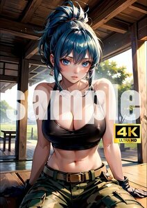 2239【A4写真用紙・高画質】『キングオブファイターズ レオナ・ハイデルン』セクシー アニメ イラスト 同人 美女 ポスター ファンアート AI