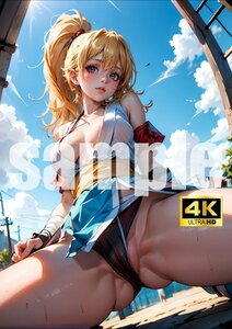 2097【A4写真用紙・高画質】『ストリートファイター 源柳斎 真紀』グラビア セクシー アニメ イラスト 同人 美女 ポスター ファンアート AI