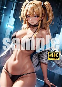 1187【A4写真用紙・高画質】オリジナル 美女 イラスト グラビア セクシー アニメ 同人 ポスター フェチ 美人 美乳 美脚 お尻 ビキニ 制服