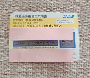 ANA株主優待券　有効期限　11月30日　番号通知のみ送料込み