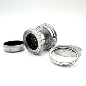 [ rare / beautiful goods ] LEICA Leica ELMAR L ma-50mm F2.8. trunk M mount single burnt point hood filter attaching!