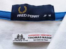 極美品！FREDPERRY×THOMAS MASON フレッドペリー ボーダー&ストライプ クレイジーパターン 半袖ポロシャツ(M相当)日本製_画像3
