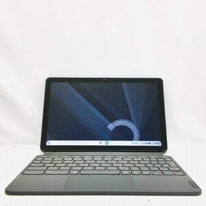 1円～ ☆Lenovo IdeaPad Duet Chromebook CT-X636F 4GB・128GB アイスブルー・アイアングレー☆レノボ/キーボード・タブレットカバー付き/