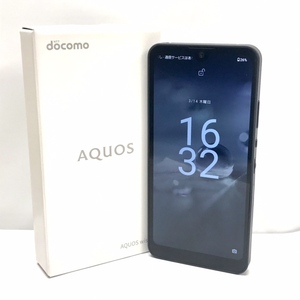 1円～ 美品☆AQUOS wish2 アクオス ウィッシュ SH-51C 4GB/64GB チャコール(K)☆Android アンドロイド/nanoSIM/docomo利用判定〇/SIMフリー