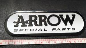  Arrow (ARROW)* aluminium heat-resisting sticker *13.5×4.3cm* black × white *