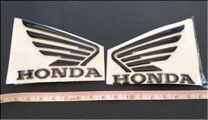 HONDA( Honda )* solid sticker (3D) left right set *7.2×5.7cm* black 