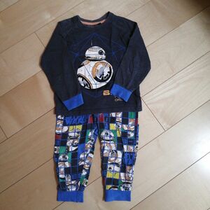 男の子　薄手　長袖パジャマ　スターウォーズ　BB-8 上下セット ブルー