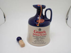 O3145 ★ Grant’s グランツ Deluxe Scotch デラックス スコッチ ウイスキー 陶器ボトル 750ml 45度 古酒 ★ 未開栓 長期保管品