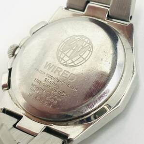 SEIKO セイコー WIRED ワイアード クォーツ腕時計 7T92-0JK0 クロノグラフ デイト 動作確認済みの画像5