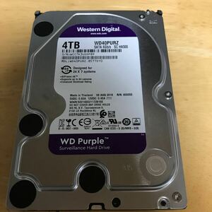 Western Digital WD Purple 4TB SATA HDD WD40PURZ 使用31499時間 3.5インチ 正常判定