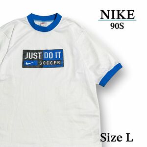 ＊良品＊【NIKE】90SロゴデザインメッシュリンガーTシャツ