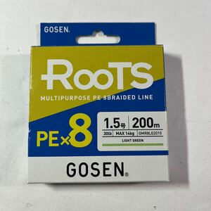 ゴーセン (GOSEN) GMR8LG2015 ルーツ PE*8 ライトグリーン 200m 1.5号【新品未使用品】N9304