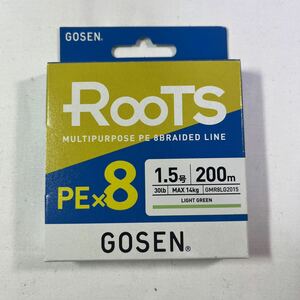 ゴーセン (GOSEN) GMR8LG2015 ルーツ PE*8 ライトグリーン 200m 1.5号【新品未使用品】N9498